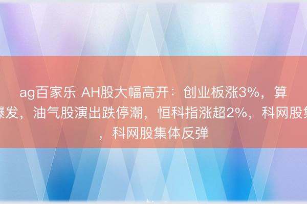 ag百家乐 AH股大幅高开:创业板涨3%,算力硬件爆发,油气股演出跌停潮,恒科指涨超2%,科网股集体反弹