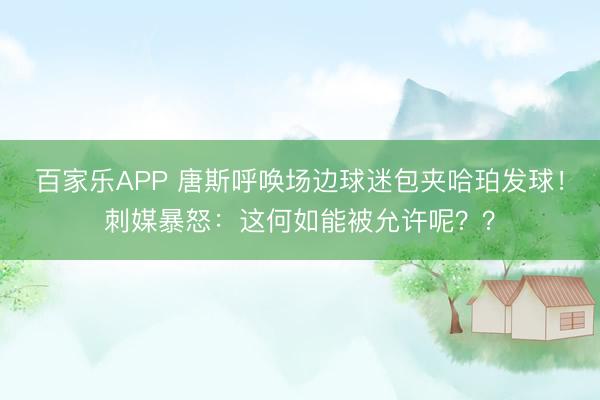 百家乐APP 唐斯呼唤场边球迷包夹哈珀发球！刺媒暴怒：这何如能被允许呢？？